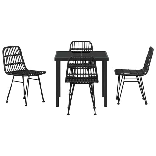 Комплект за хранене в градината 5 pcs Черно