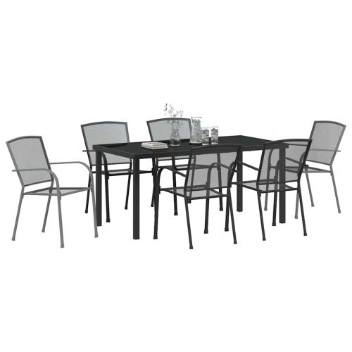 Комплект за хранене в градината 7 pcs Антрацит
