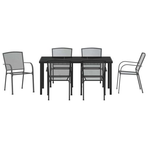 Комплект за хранене в градината 7 pcs Антрацит