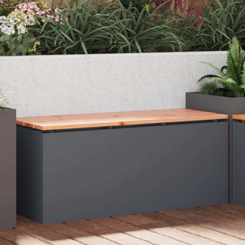 Градинска пейка Антрацит 100 x 40 x 43 см Стомана