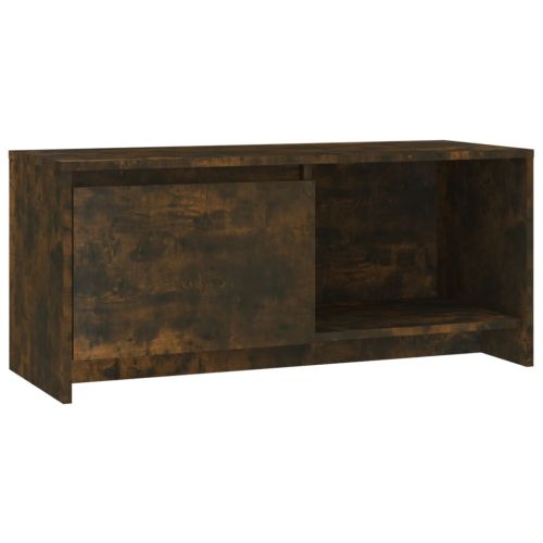 ТВ шкаф, опушен дъб, 90x35x40 см, инженерно дърво
