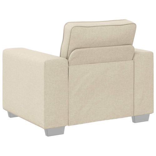 Диван 2 pcs Бежово 219 x 80 x 82 см Ленена смесена тъкан