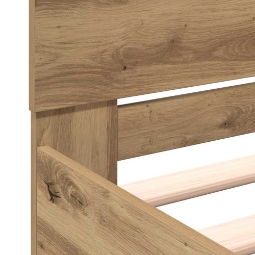 Рамка за легло с таблото Дъб 203 x 185 x 70 см Инженерно дърво