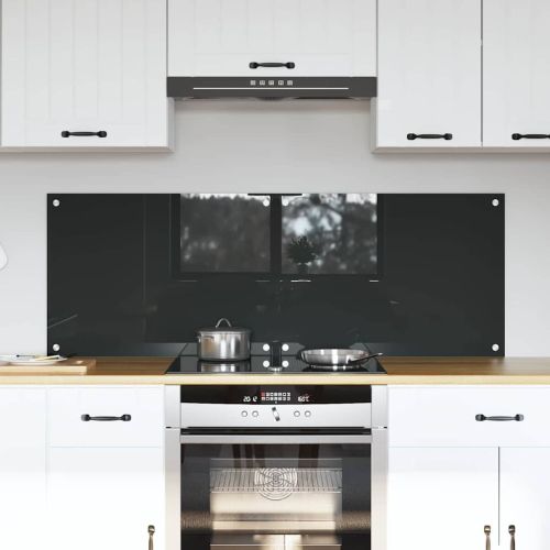 Кухненски гръб 2 pcs Тъмен сив 70 x 50 cm закалено стъкло