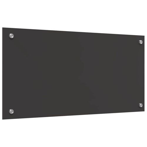 Кухненски гръб 2 pcs Тъмен сив 80 x 40 cm закалено стъкло