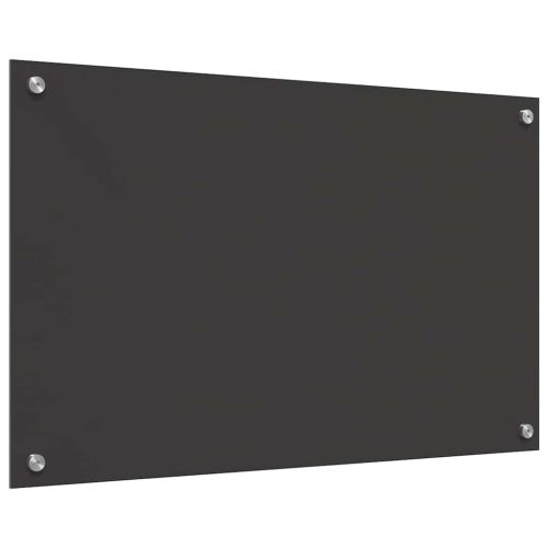 Кухненски гръб 2 pcs Тъмен сив 80 x 50 cm закалено стъкло