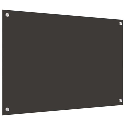 Кухненски гръб 2 pcs Тъмен сив 90 x 60 cm закалено стъкло