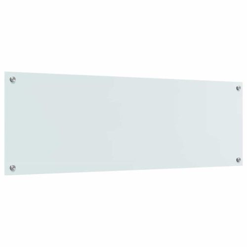 Кухненски гръб 2 pcs Бяло 120 x 40 cm закалено стъкло