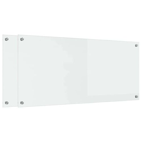 Кухненски гръб 2 pcs Прозрачен 110 x 50 cm закалено стъкло