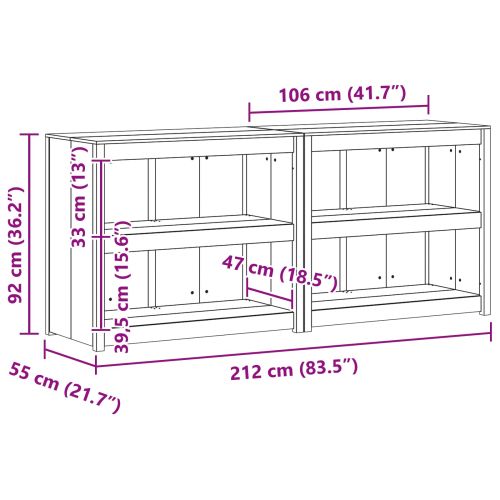 Кухненски шкаф за открито MEPPEL 2 pcs Естествен Дъглас