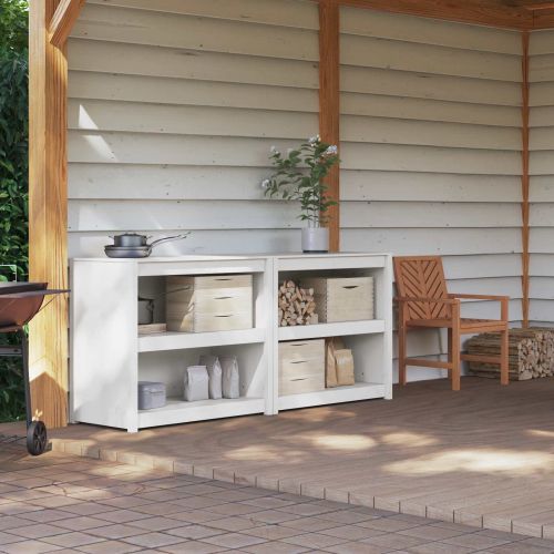 Кухненски шкаф за открито MEPPEL 2 pcs Бяло 212 x 55 x 92 см