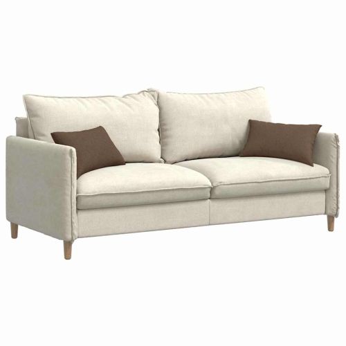 Диван възглавници 2 pcs Кафяво 50 x 30 cm текстил