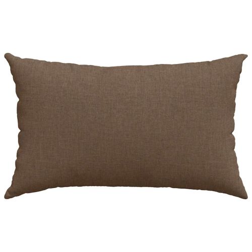 Диван възглавници 2 pcs Кафяво 50 x 30 cm текстил