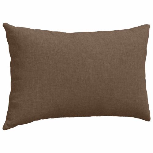 Диван възглавници 2 pcs Кафяво 50 x 30 cm текстил