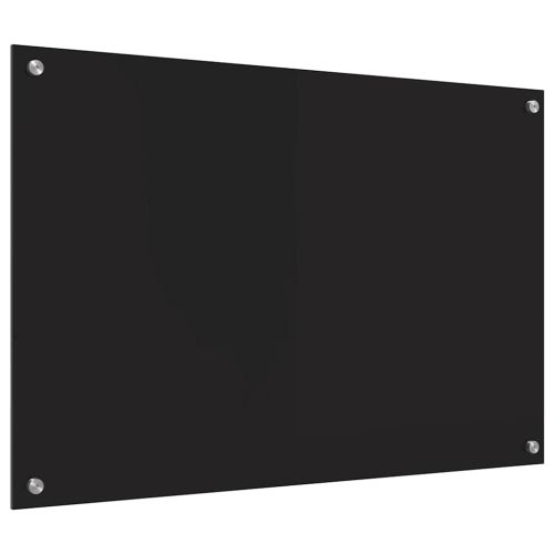 Кухненски гръб Черно 90 x 60 cm закалено стъкло