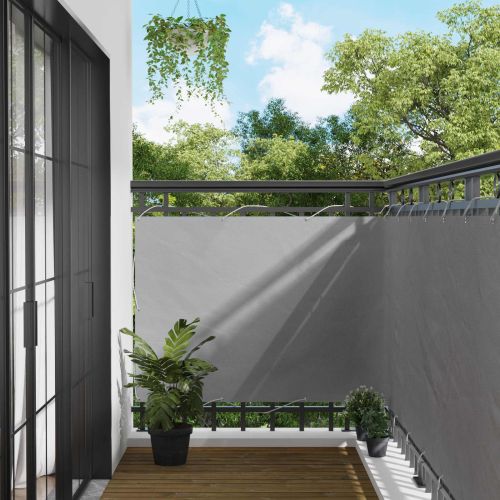Балконен екран Светлосиво 110 x 300 cm Оксфордска тъкан
