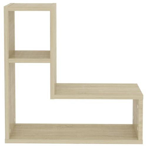 Стенни рафтове, 2 бр, дъб сонома, 50x15x50 см, инженерно дърво