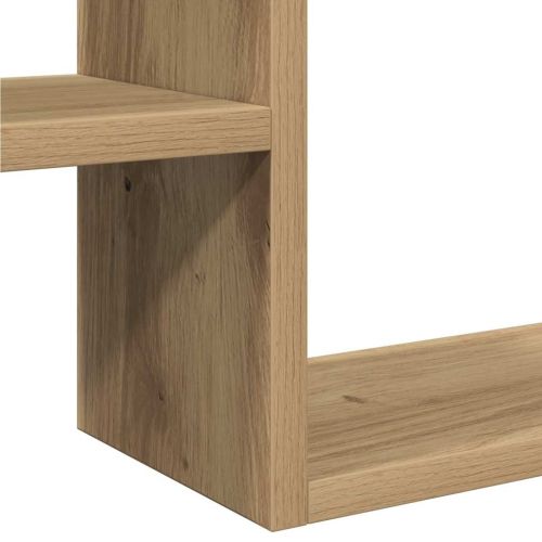 Стенни кубични рафтове, 2 бр, дъб артизан, 50x15x50 см