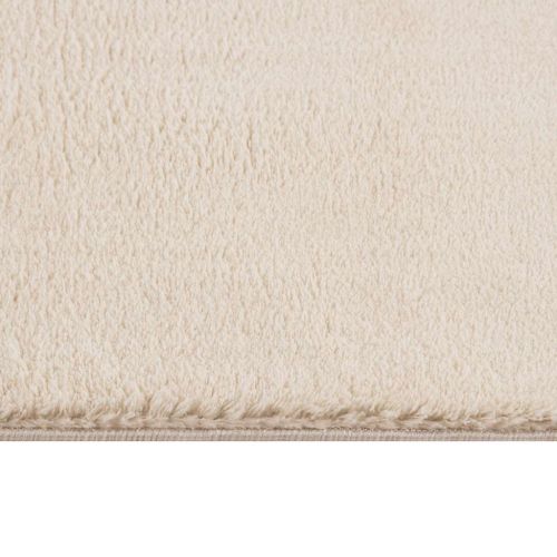 Миещ се килим мек къс косъм 160x230 см противоплъзгащ бежов