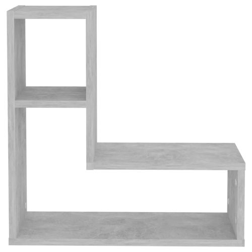 Стенни рафтове, 2 бр, бетонно сив, 50x15x50 см, инженерно дърво
