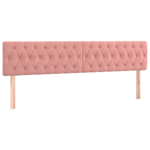 Рамка за легло без матрак, розова, 120x190 см, кадифе