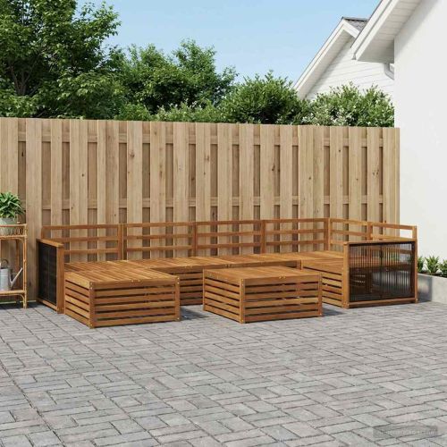 Комплект дивани за открито 7 pcs Натурално
