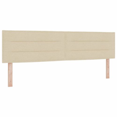 Легло с пружинирана основа с таблото Крем 200 x 180 cm текстил