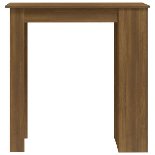 Бар маса с рафтове, кафяв дъб, 102x50x103,5 см, инженерно дърво