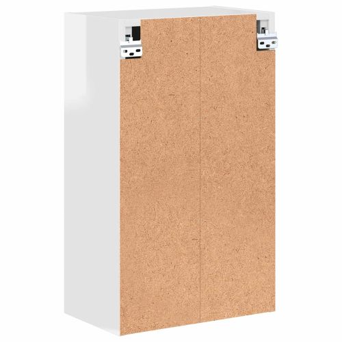 Шкаф за баня Монтиране на стена Лъскаво бяло 30 x 31,5 x 61 см