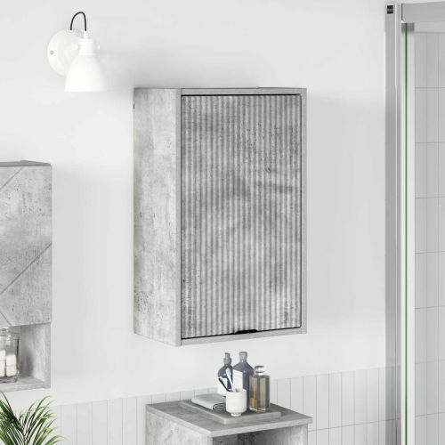 Шкаф за баня със съхранение Циментено сиво 39 x 23,5 x 65 см