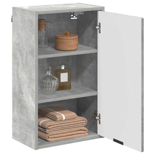 Шкаф за баня със съхранение Циментено сиво 39 x 23,5 x 65 см