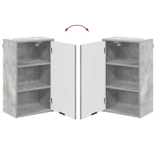 Шкаф за баня със съхранение Циментено сиво 39 x 23,5 x 65 см