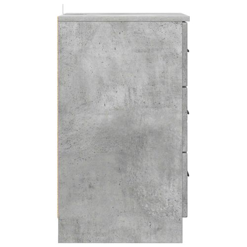 Нощен шкаф Бетонно сиво 38 x 38 x 66 см Инженерно дърво