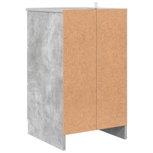 Нощен шкаф Бетонно сиво 38 x 38 x 66 см Инженерно дърво