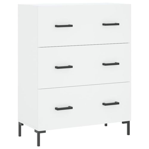 Висок шкаф, бял, 69,5x34x180 см, инженерно дърво