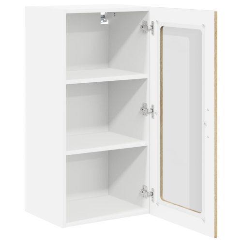 Стенен стъклен шкаф LUCCA 2 pcs Дъб сонома 40 x 31 x 80 см