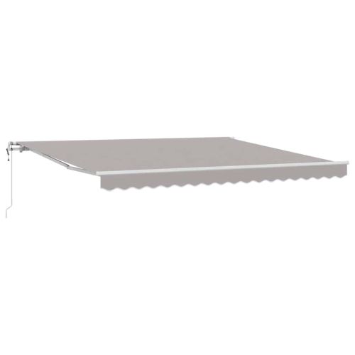 Прибираща се тента Светлосиво 400 × 350 cm Тъкан и алуминий
