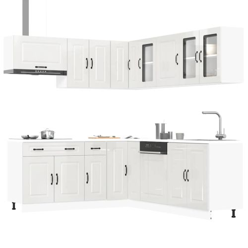 Комплект кухненски шкафове от 11 части Kalmar, инженерно дърво
