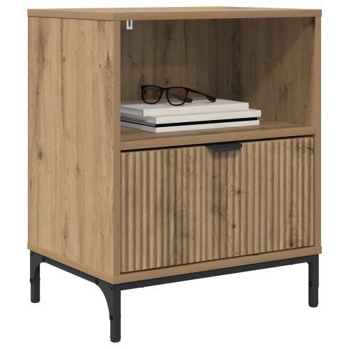 Нощен шкаф 2 pcs дъб артизан 49 x 36 x 61 см Инженерно дърво