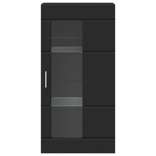 Дървен шкаф Черно 50 x 29 x 100 см Инженерно дърво