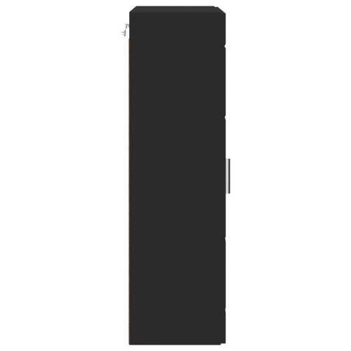 Дървен шкаф Черно 50 x 29 x 100 см Инженерно дърво