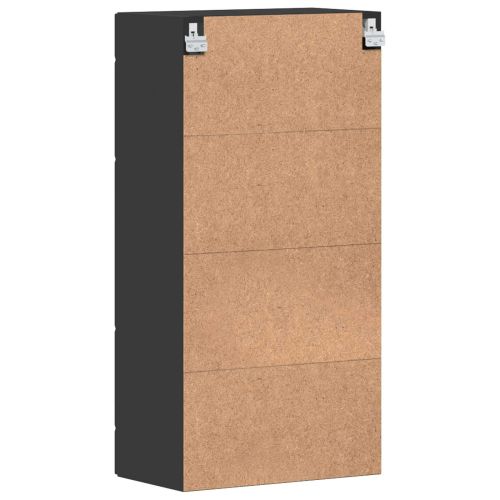 Дървен шкаф Черно 50 x 29 x 100 см Инженерно дърво