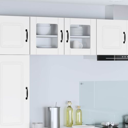 Стенен стъклен шкаф LUCCA 2 pcs Бяло 40 x 31 x 40 см