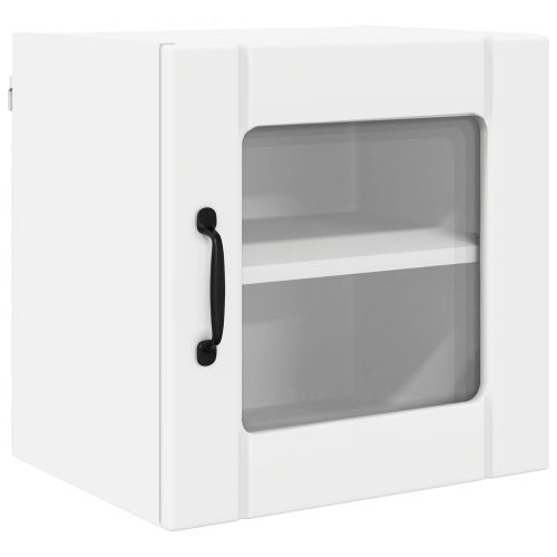 Стенен стъклен шкаф LUCCA 2 pcs Бяло 40 x 31 x 40 см