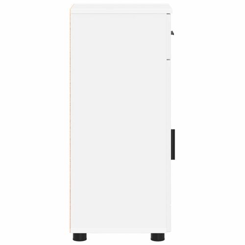 Шкаф за баня Бяло 30 x 35 x 80 см Инженерно дърво & Метал