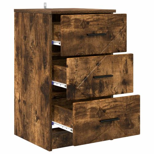 Нощен шкаф Опушен дъб 38 x 38 x 66 см Инженерно дърво