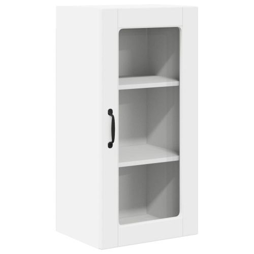 Стенен стъклен шкаф LUCCA 2 pcs Бяло 40 x 31 x 80 см