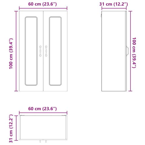 Панел за миялна машина Kalmar Циментено сиво 60 x 31 x 100 см