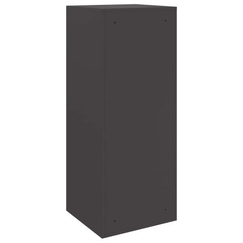 Пощенска кутия за пратки с врата Черно 41 x 38 x 103 см Стомана