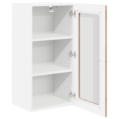 Стенен стъклен шкаф LUCCA 2 pcs Дъб артизан 40 x 31 x 80 см